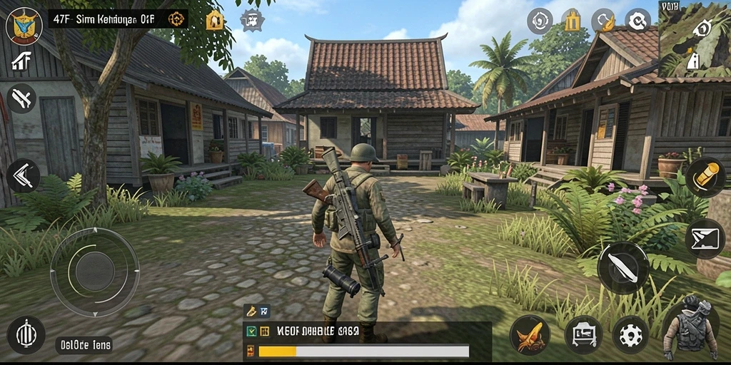 Tampilan gameplay 47F yang memukau dan interaktif di dunia simulasi.