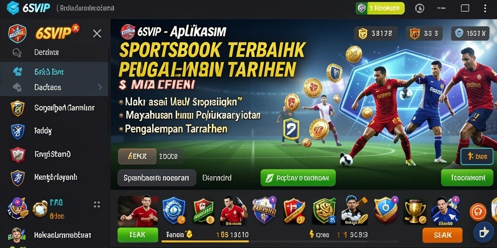 Tampilan gameplay Sportsbook dari aplikasi 6SVIP yang menarik.