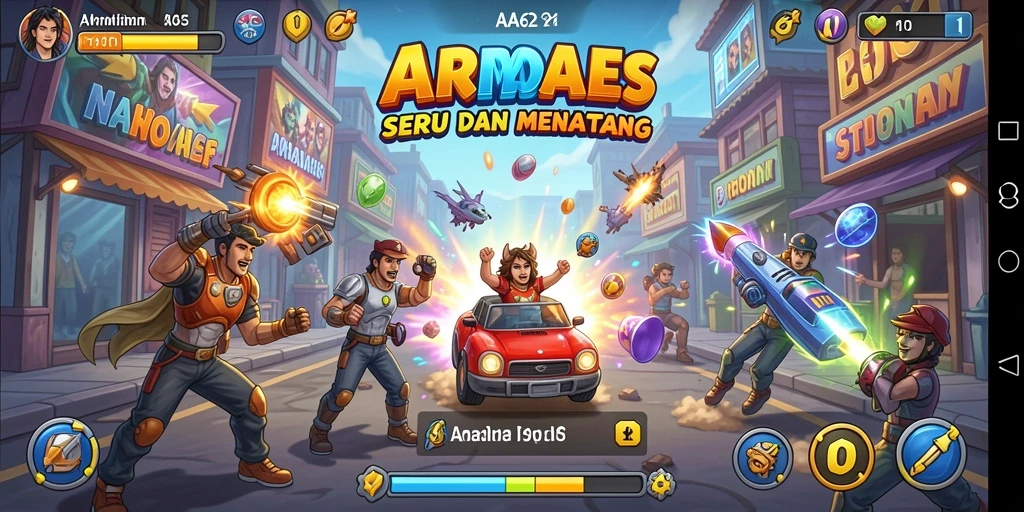 Screenshot gameplay AA62 menampilkan aksi seru dan tantangan menegangkan.