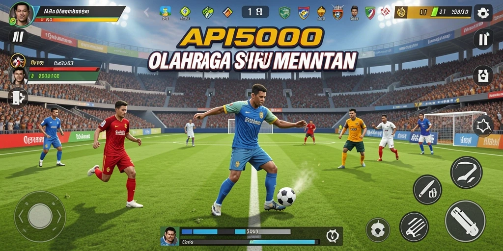 Tangkapan layar API5000 menampilkan aksi seru dalam permainan olahraga.