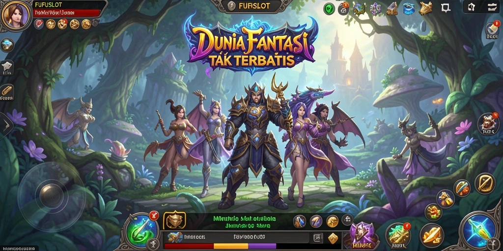 Tampilan gameplay yang menakjubkan dalam FUFUSLOT dengan pertempuran seru.