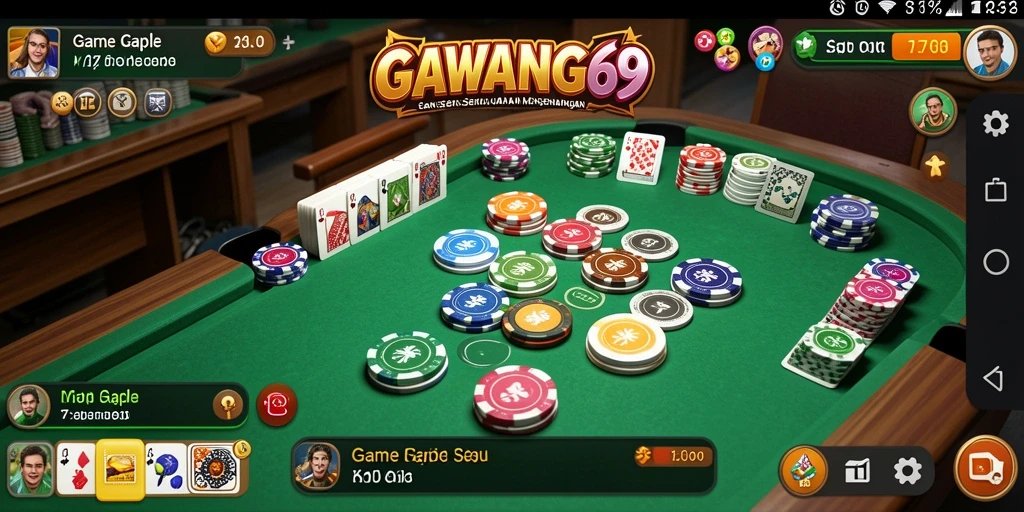 Tampilan gameplay seru dari GAWANG69 yang penuh dengan aksi Gaple.
