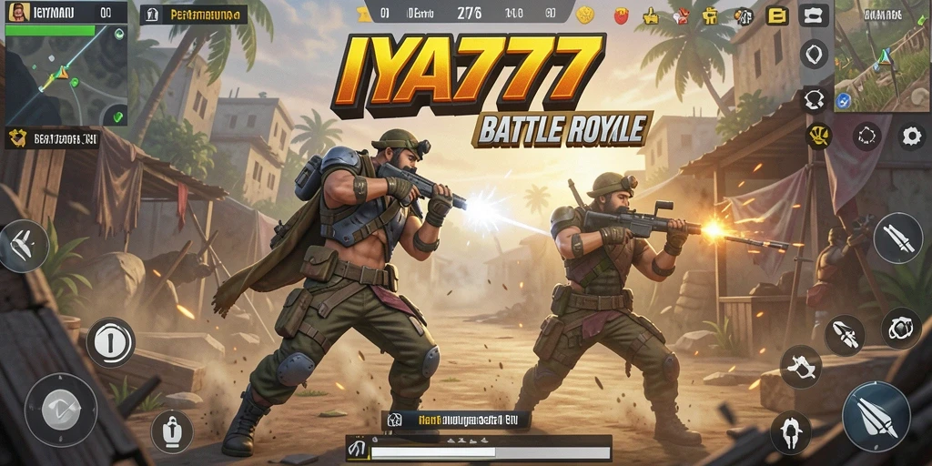 Tampilan gameplay IYA777 yang menegangkan dalam pertempuran Battle Royale.