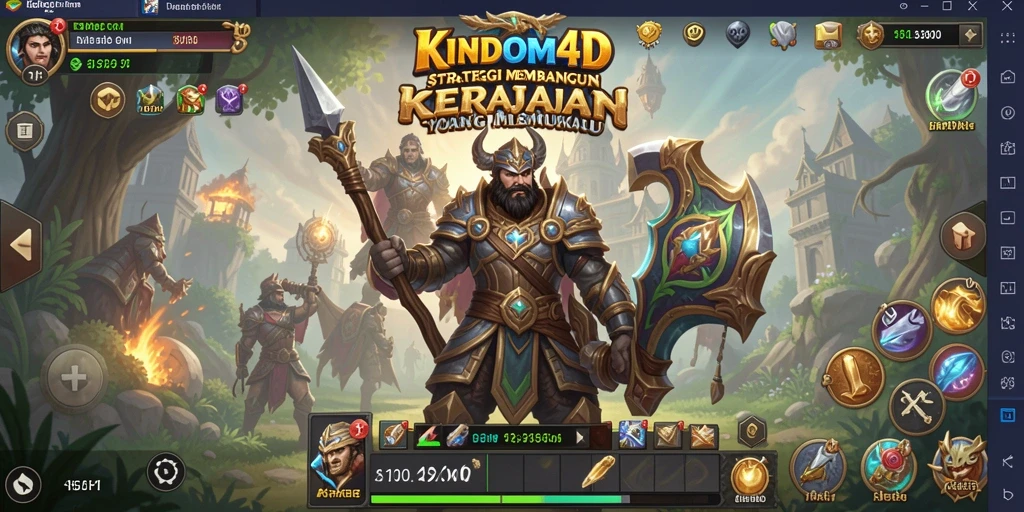 Tampilan gameplay seru dan strategis dalam KINDOM4D.
