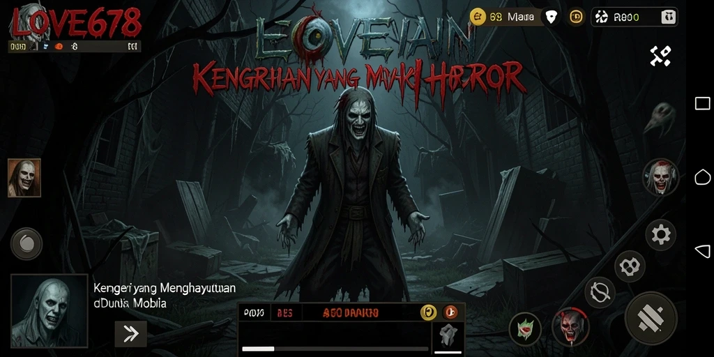 Screenshot utama LOVE678 menampilkan suasana gameplay yang menegangkan dan mencekam.