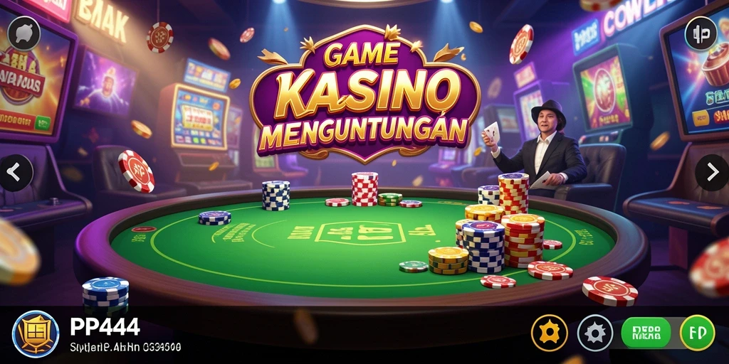 Tampilan gameplay PP444 yang mendebarkan dengan berbagai pilihan permainan kasino.