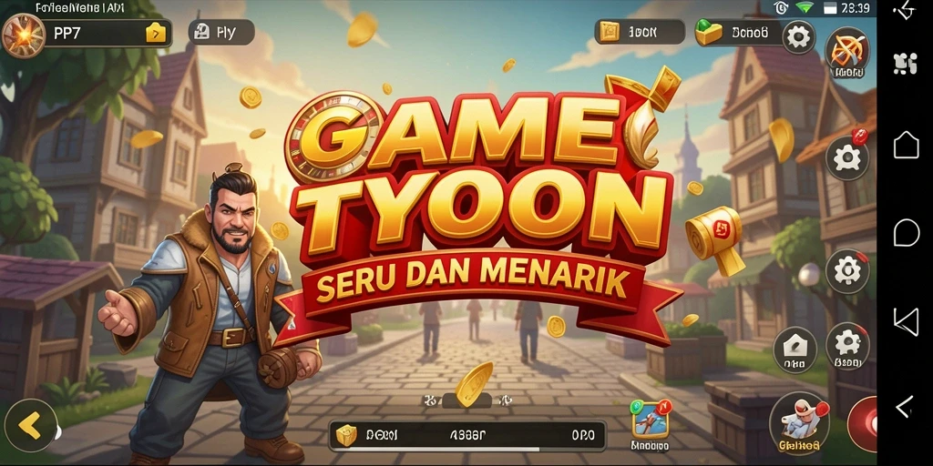 Screenshot gameplay PP7 menampilkan pengelolaan bisnis yang seru.